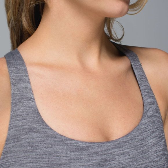 Lululemon Wild Tank Heathered Slate / Dream Rose Deep Coal Black sz 4 EUC - Picture 5 of 17